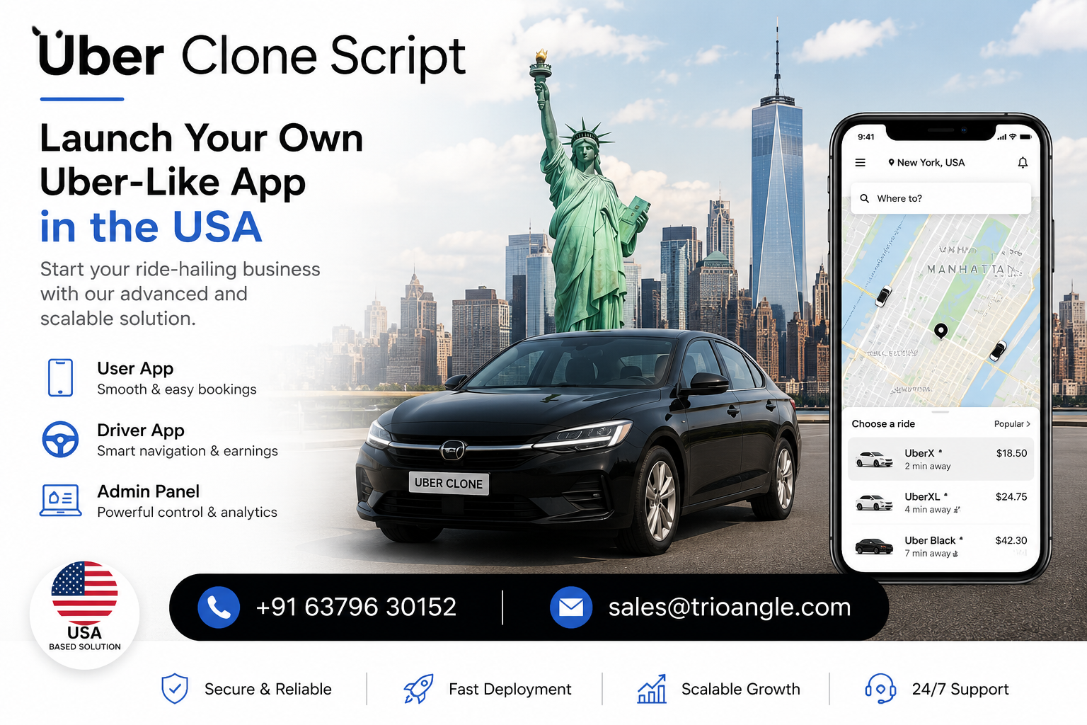 Uber Clone – A Pre-Built Taxi Booking App Solution 